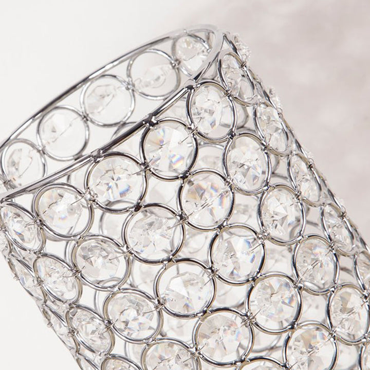 Crystal Table Lamp - Modern Night Light with Chrome Finish