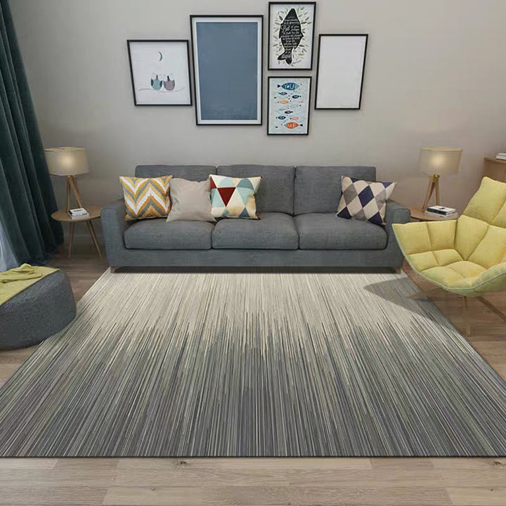 Simple Living Room Mirror Multi-colored Geometric Print Indoor Rug Synthetic Non-Slip Backing Stain-Resistant Rug |