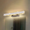 11.5"/16.5" Width Rectangular Vanity Mirror Light Modern Style Clear Crystal LED White Wall Sconce for Bathroom