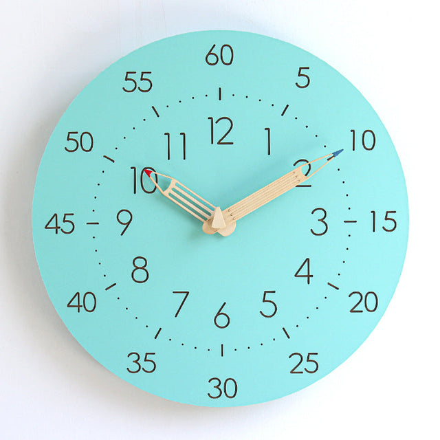Learning Time Children's Room Silent Wall Clock