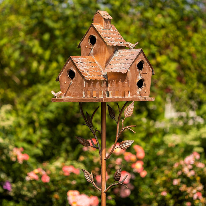 Birdhouse Garden Stakes