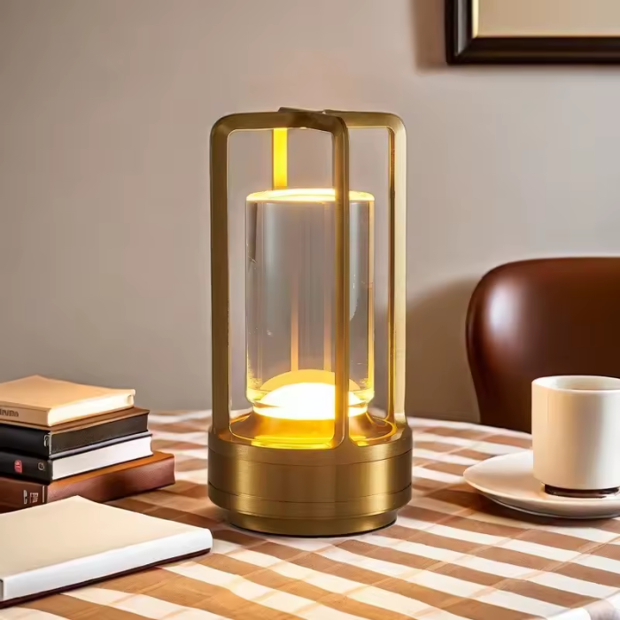 Warm LED Cordless Table Lamp – Battery Operated Nordic Design - LED with Touch Control, Suitable for Bedroom, Home, Outdoor - Ideal Night Light