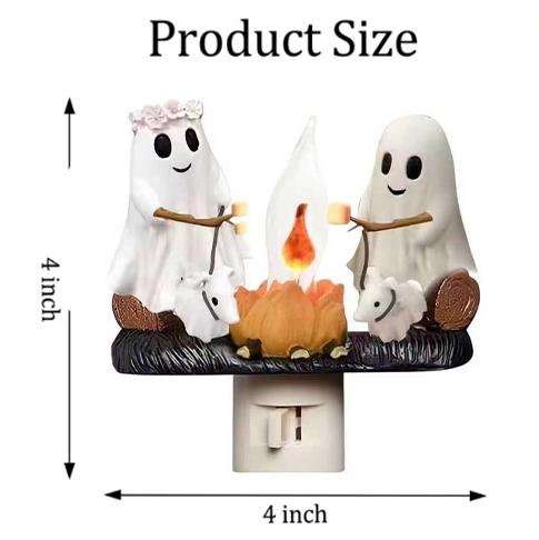 Ghost fire with flickering night light  ️‍