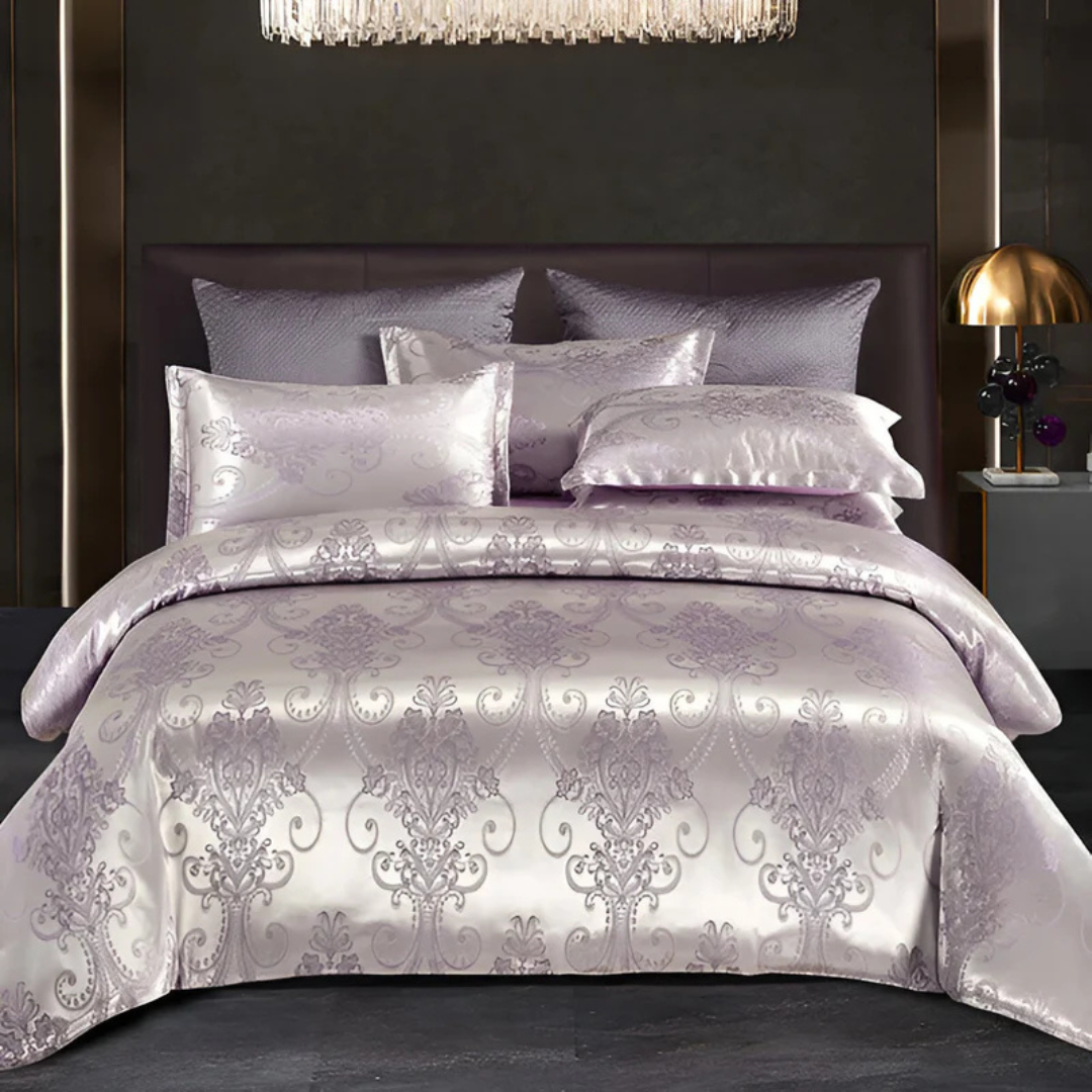 Luxury Satin Duvet Cover with Pillowcases – Silky Soft &amp; Breathable Bedding