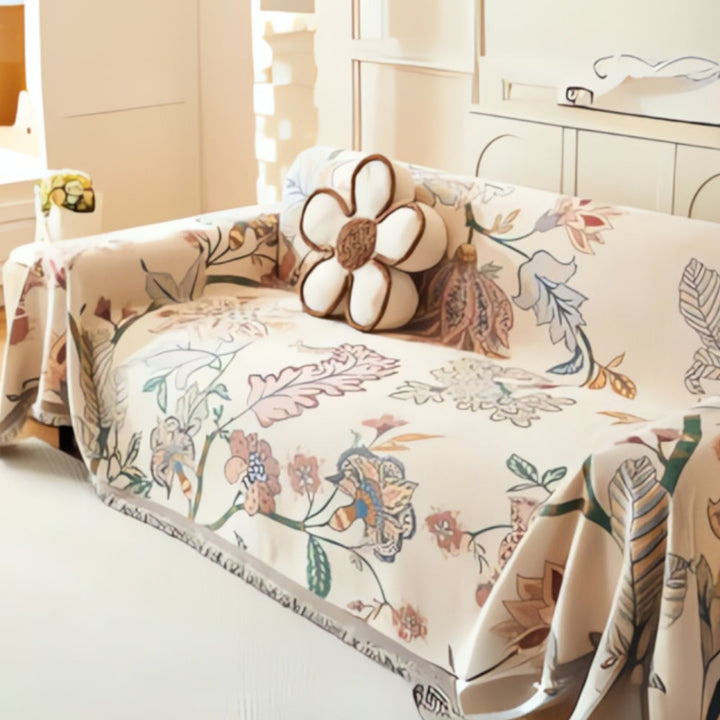 Amara Floral Reversible Sofa Cover