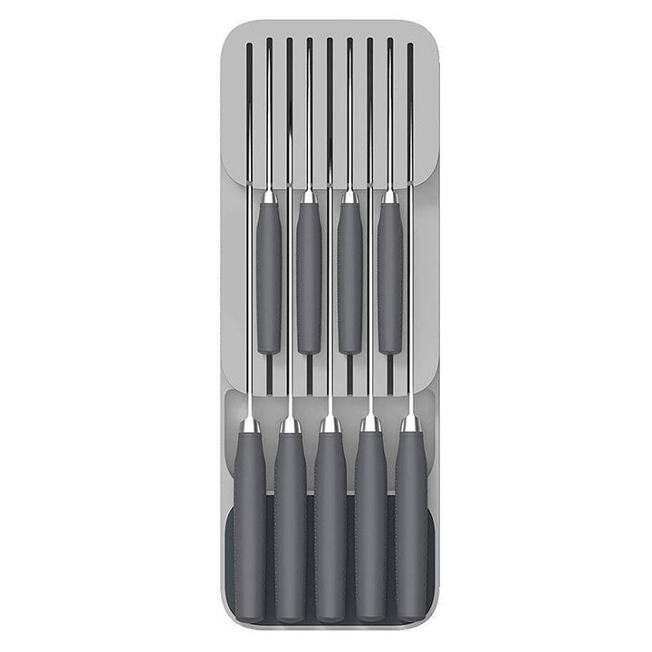 Kitchen storage tray for knives