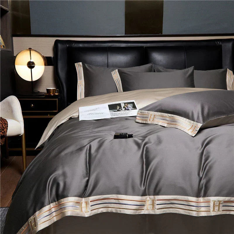 Luxury Satin Cotton Duvet Cover Set for Bedroom