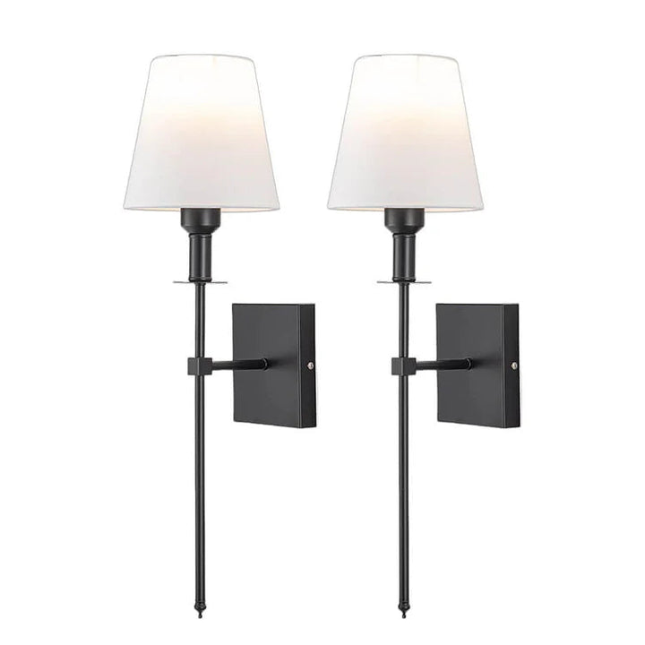 (2 Pieces) Wired Wall Lamp – Stylish Lamp Set for Lighting Above a Mirror or Bed