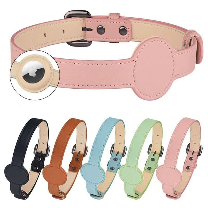 EDOUARD – Elegant dog collar with AirTag holder &amp; weatherproof design
