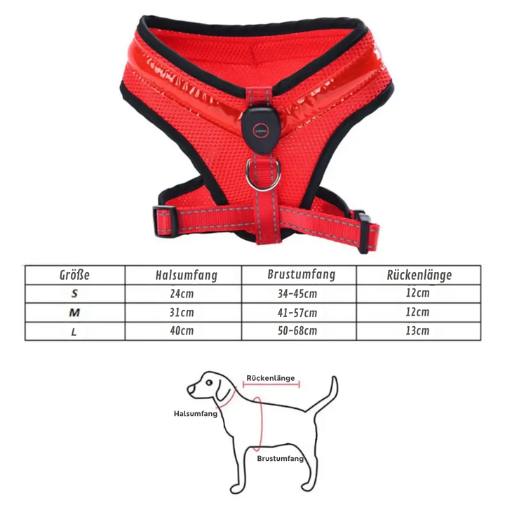 LED Dog Harness USB rechargeable &amp; adjustable