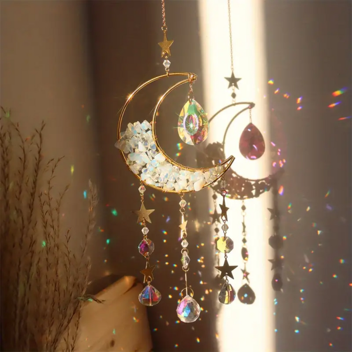 Moon crystal sun catcher