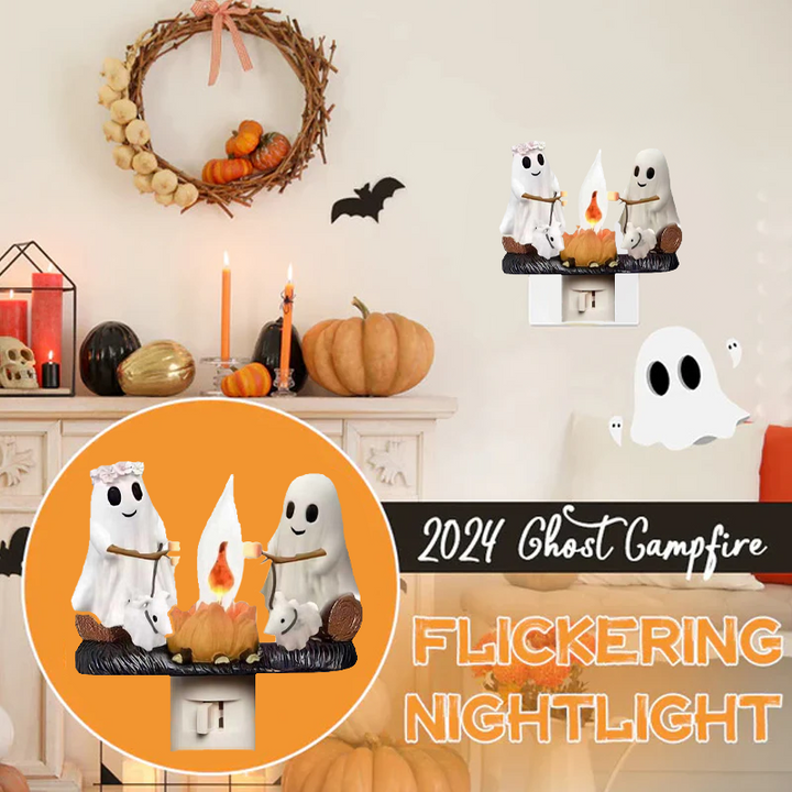 Ghost fire with flickering night light  ️‍