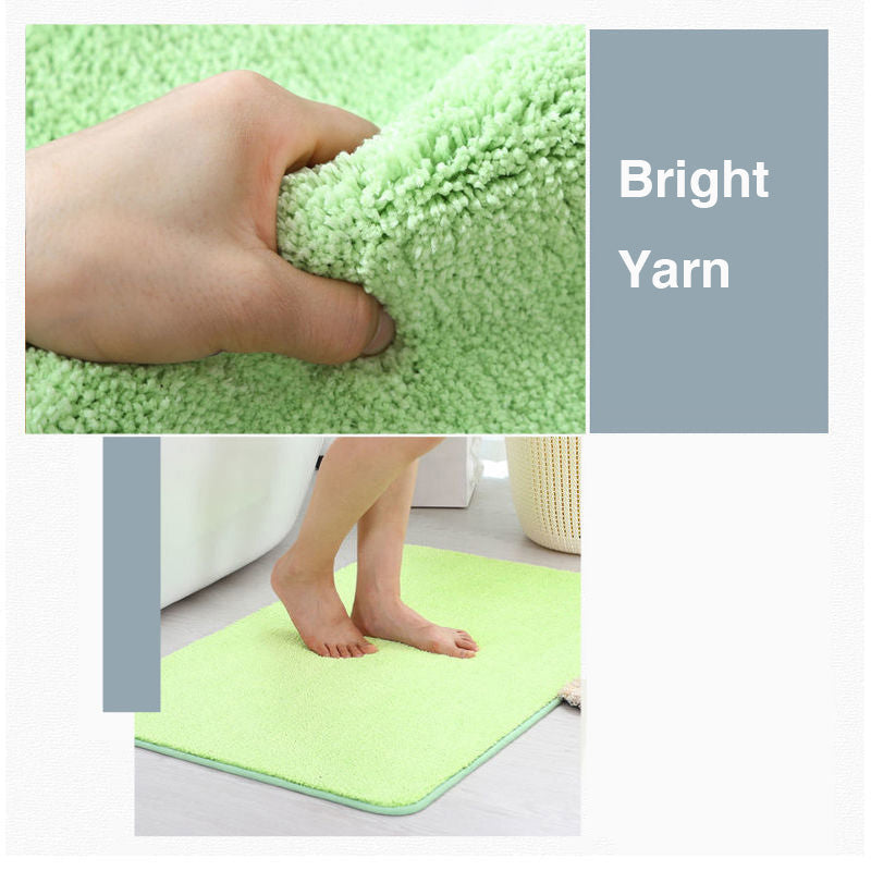Feblilac Solid colour Tufted Bath Mat, Multiple Sizes Bath Mat, Pure Non-Slip Bath Mat