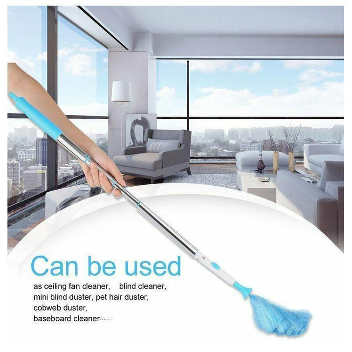 360° rotating electric spin duster motorized dust cloth with 2 brushes