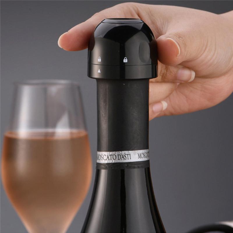 Reusable leak-proof silicone sealing cap for champagne and wine bottles