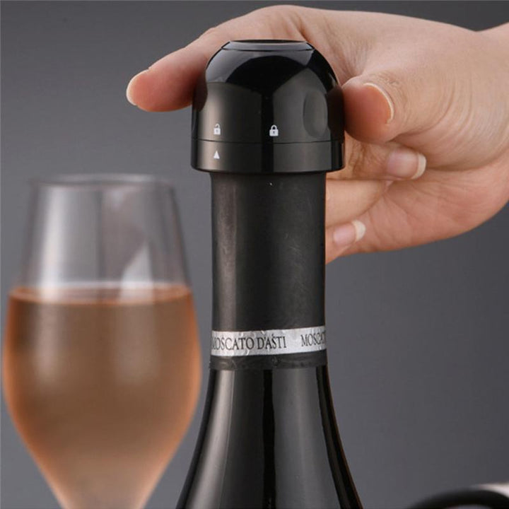 Reusable leak-proof silicone sealing cap for champagne and wine bottles