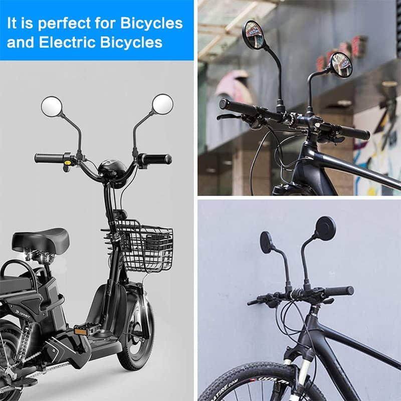 FlexiView bicycle mirror with long bracket |