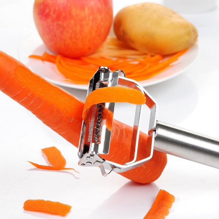 Ultra-sharp stainless steel multifunctional vegetable peeler &amp; julienne cutter