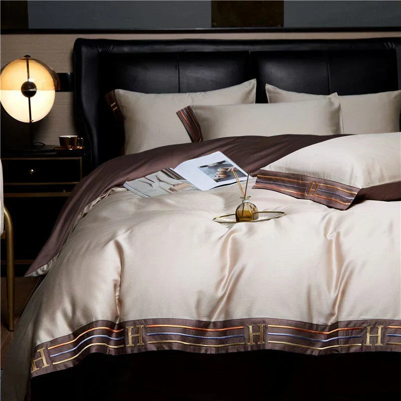 Luxury Satin Cotton Duvet Cover Set for Bedroom