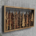 Wall Decor - WoodForrest 3D - Enchanting Forest Scene - Fox & Tree Shadow