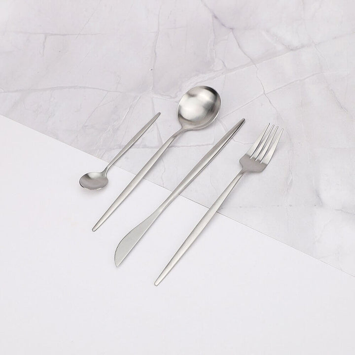 Modern Silver Cutlery Utensil Set