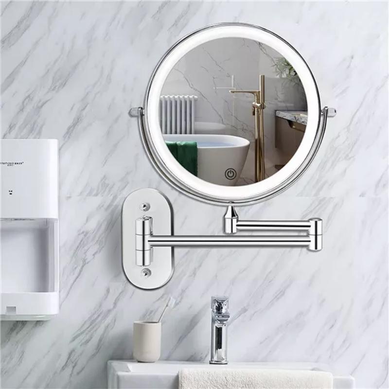 Magnified Rechargeable LED Makeup Mirror | Adjustable Brightness, up to 10x Magnification &amp; Portable for Flawless Makeup Application