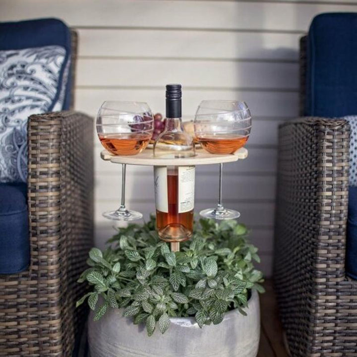 Outdoor portable do-it-yourself wine rack