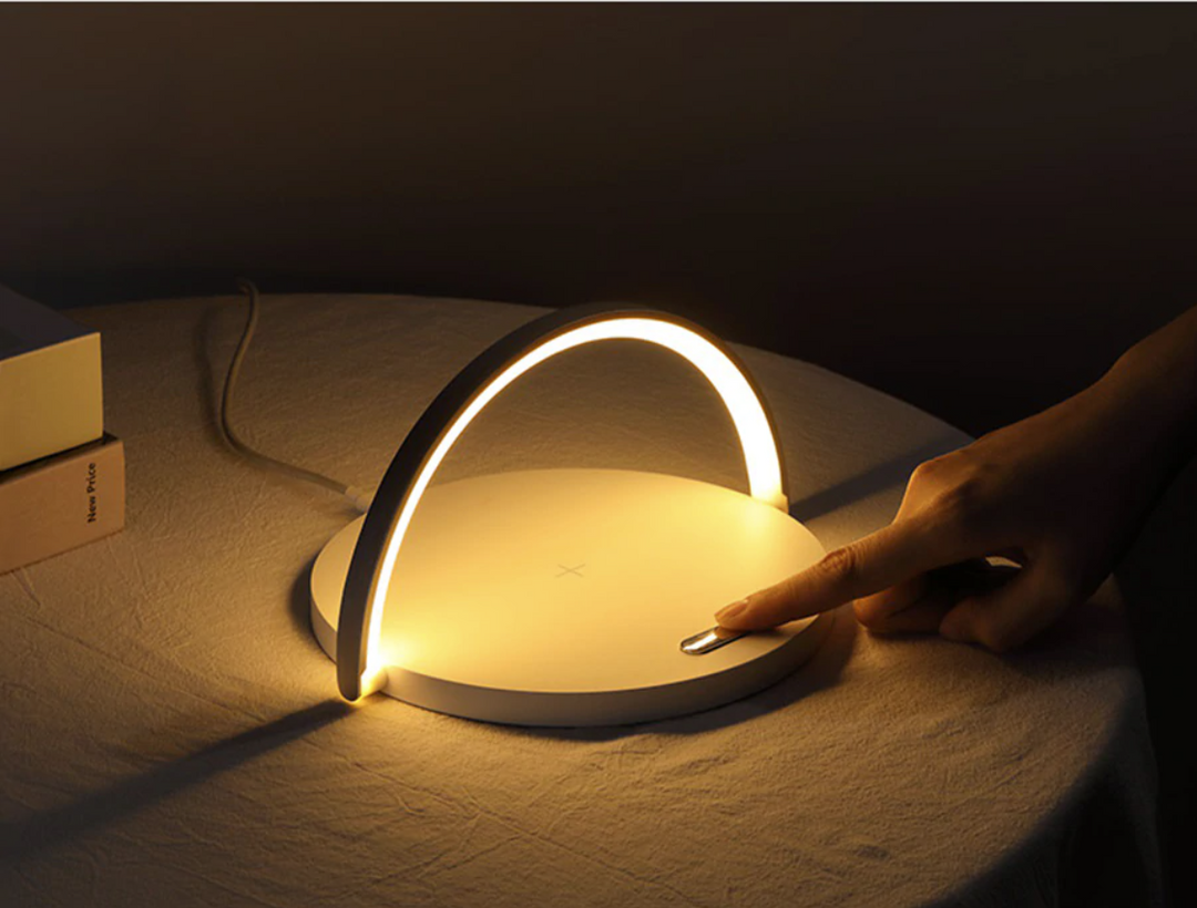 Bowlight Design™ - Stylish 3-in-1 Night Light with Qi Charger