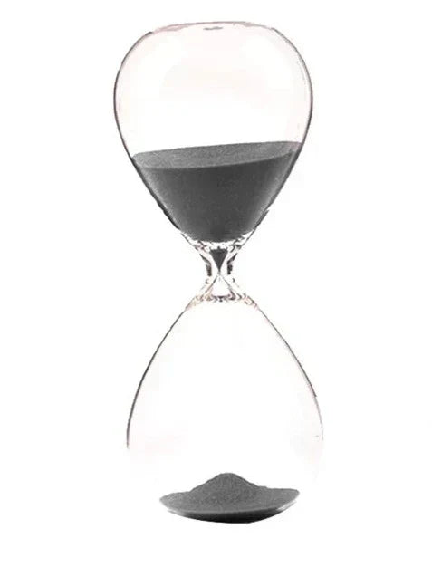 Creative transparent hourglass made of glass
