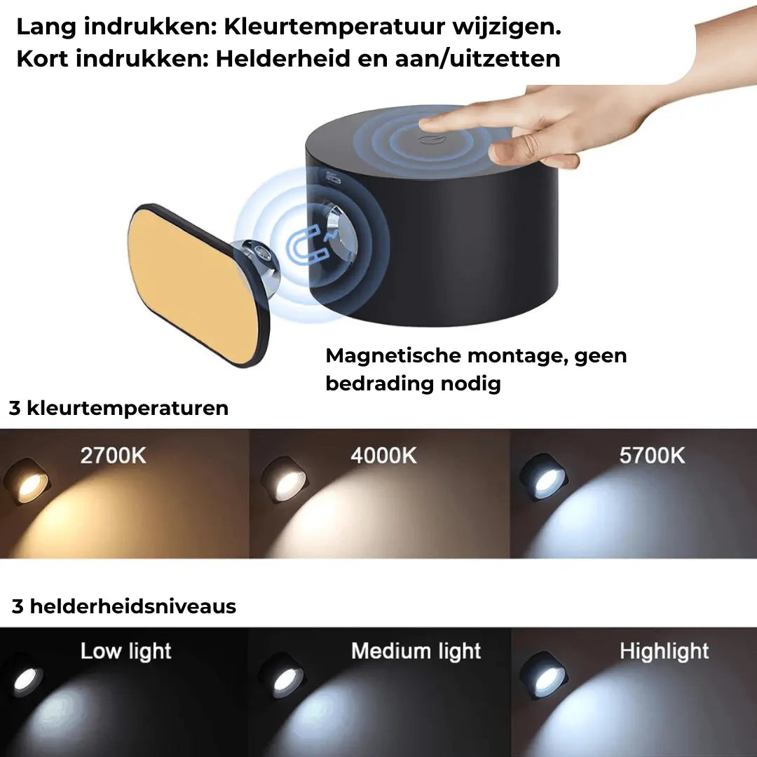 Wall lamp Rechargeable Wireless 360°