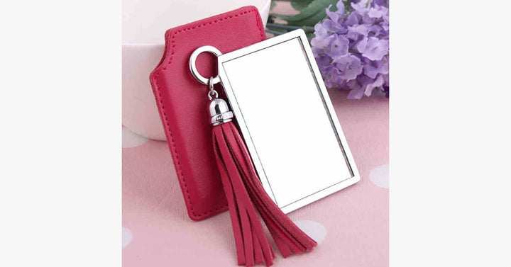 Portable Pink Pocket Mirror