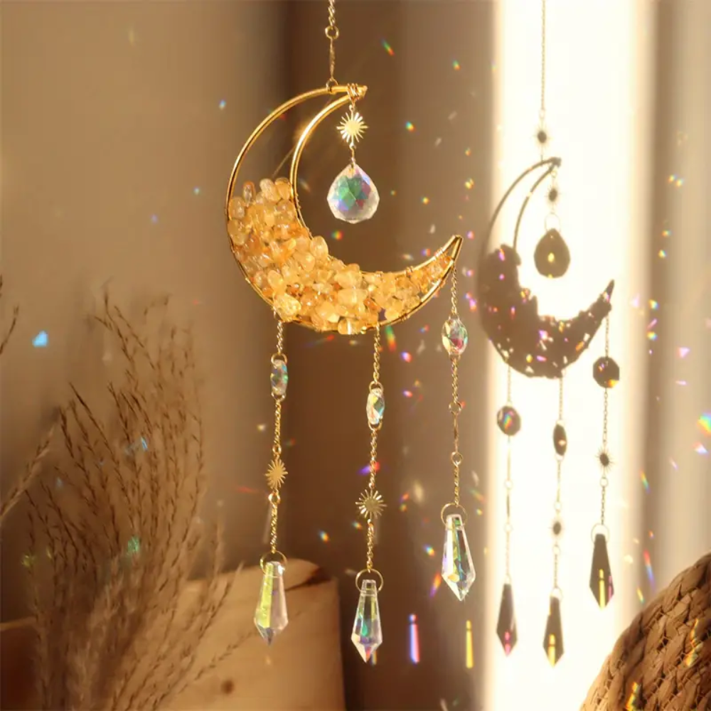 Moon crystal sun catcher