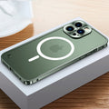 Magnetic phone case for iPhone with metal frame |