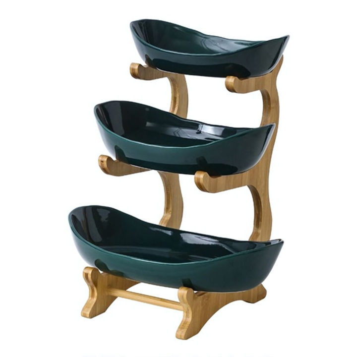 FruitTriad | Three-tier fruit bowl made of plastic