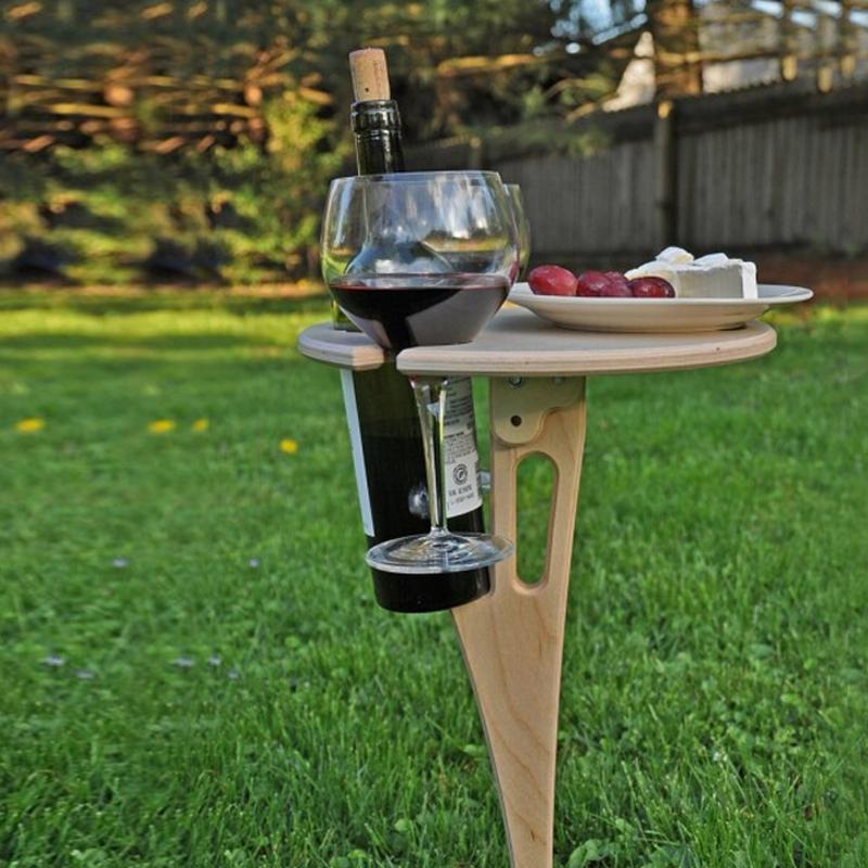 Outdoor portable do-it-yourself wine rack