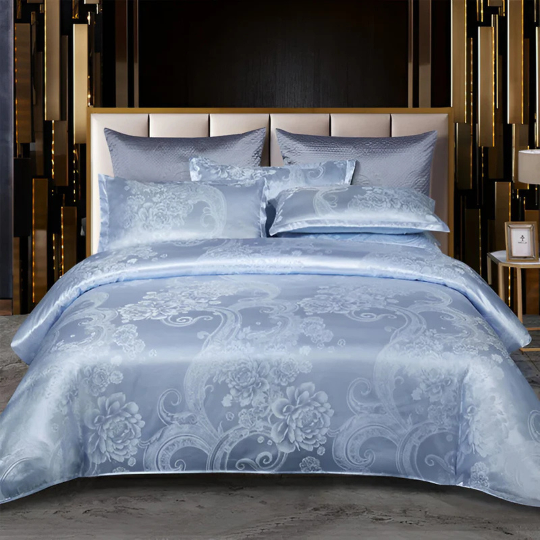 Lovely Satin Duvet Cover with Floral Print