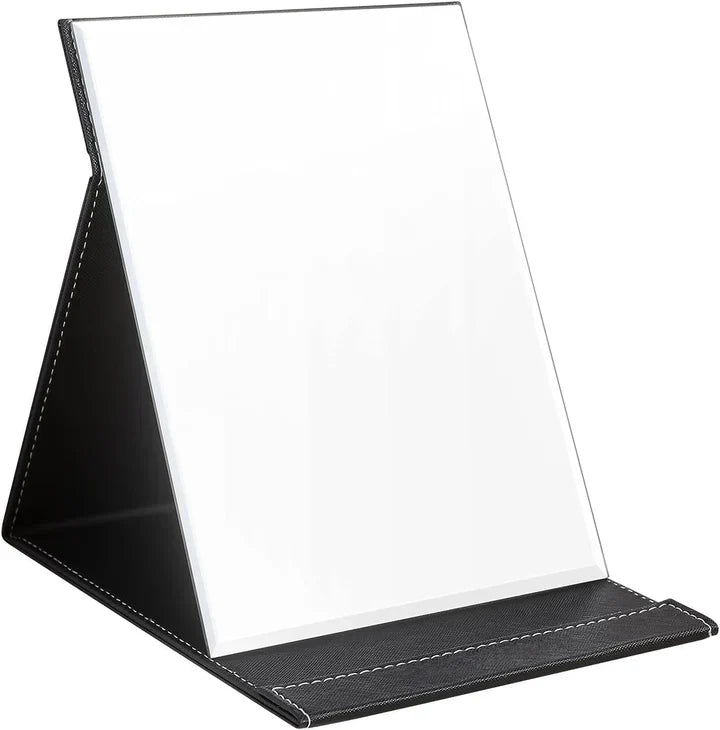 Compact makeup mirror with stand