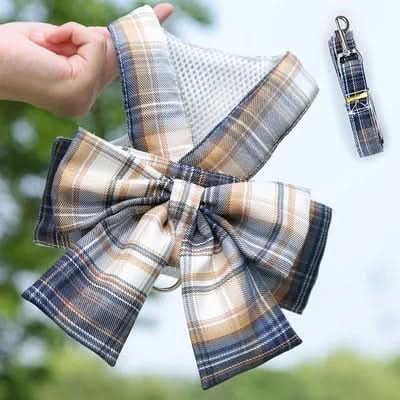 Adjustable Dog Harness with Elegant Bow for Stylish Walks