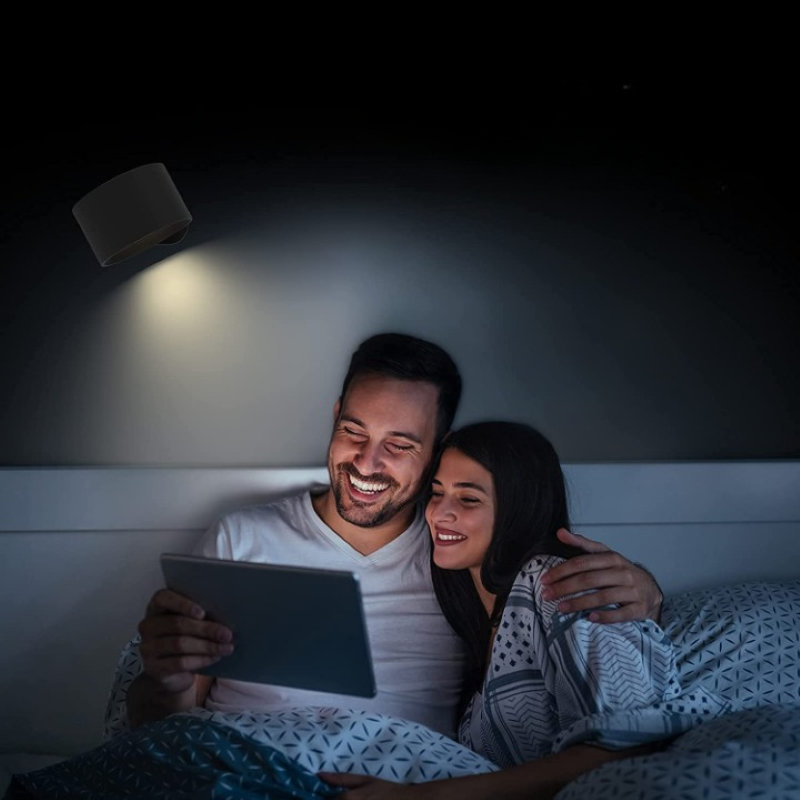 LED Wall Lights, Wall-mounted Lamps with Rechargeable Battery, 3 color Temperatures &amp; 3 Brightness Levels, 360° Rotatable Magnetic Ball, Wireless Wall Lights for Study, Reading, Nightstand