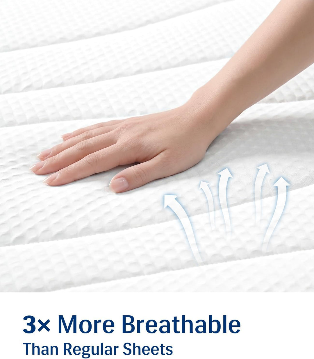 Cooling Mattress Pad King, Upgraded  3.0 + PCM Cooling Washable Mattress Protector for Hot Sleepers, White |