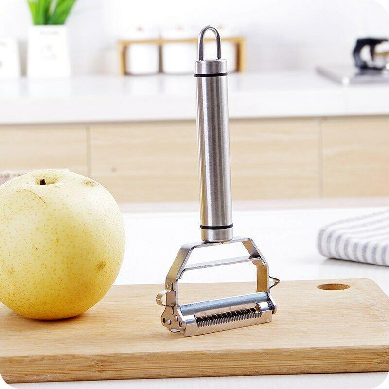 Ultra-sharp stainless steel multifunctional vegetable peeler &amp; julienne cutter