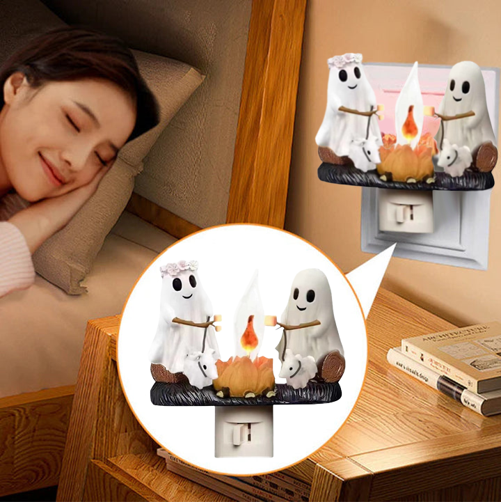 Ghost fire with flickering night light  ️‍