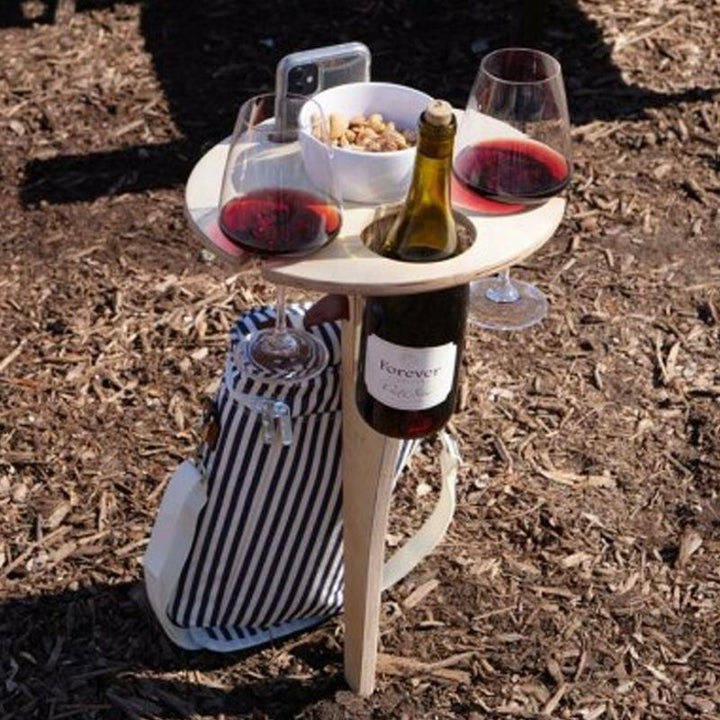 Outdoor portable do-it-yourself wine rack