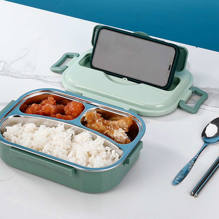 Bento lunch box made of stainless steel