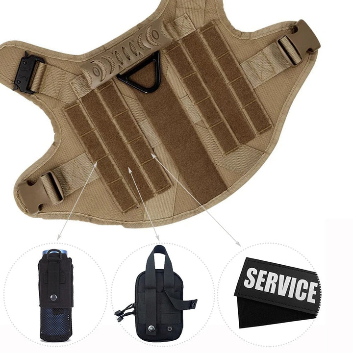 KrachtGrip Dog Harness – Adjustable Tactical Harness for Training &amp; Walks