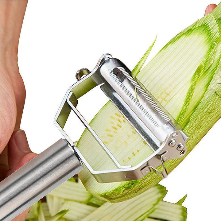 Ultra-sharp stainless steel multifunctional vegetable peeler &amp; julienne cutter