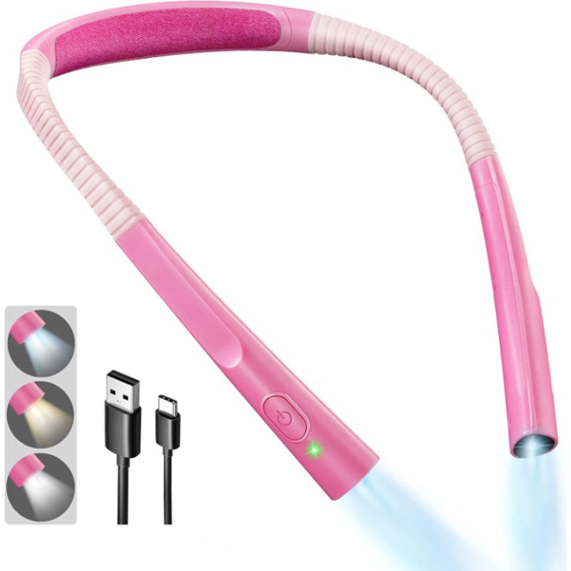 LED Neck Reading Lamp, Book Light for Reading in Bed, 3 colors, 6 Brightness Levels, Flexible Arm, Rechargeable, Durable, Perfect for Reading, Knitting, Camping, Repairing