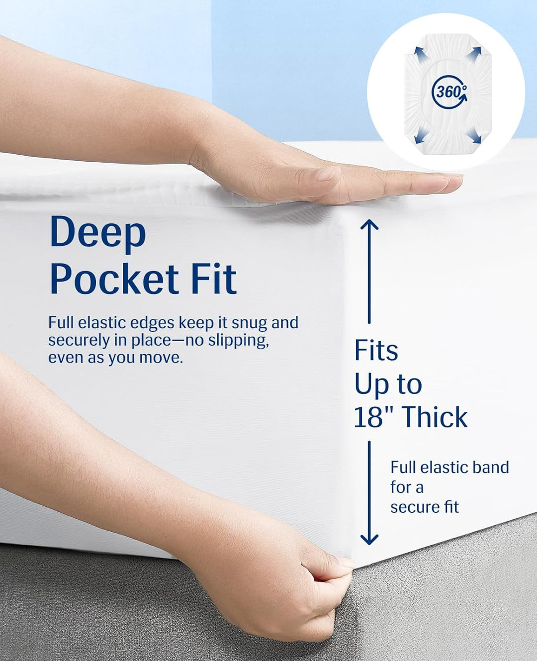 Cooling Mattress Pad King, Upgraded  3.0 + PCM Cooling Washable Mattress Protector for Hot Sleepers, White |