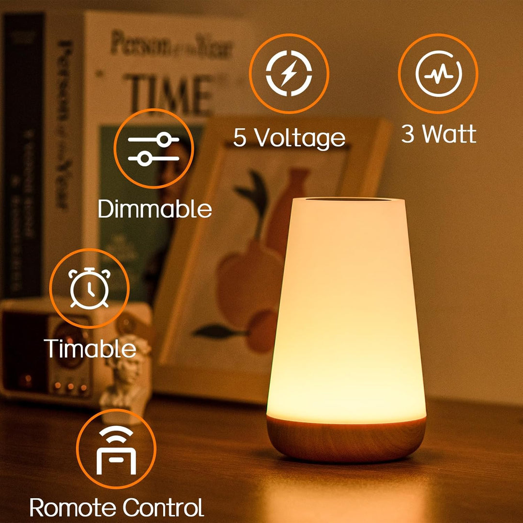 Night Light, LED Touch Bedside Table Lamp, 13 RGB colors Changing