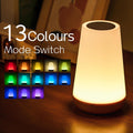 Night Light, LED Touch Bedside Table Lamp, 13 RGB colors Changing